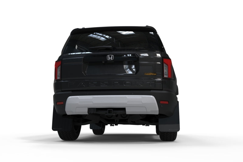 RAL UR Blk Flap/Met. Blk Logo - Rally Armor 2026 Honda Passport Black UR Mudflap - Metallic Black Logo