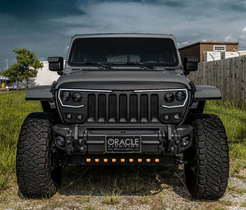 ORL Skid Plates - ORACLE Lighting 18-22 Jeep Wrangler JL Skid Plate w/ Integr LED Emitters - Amber