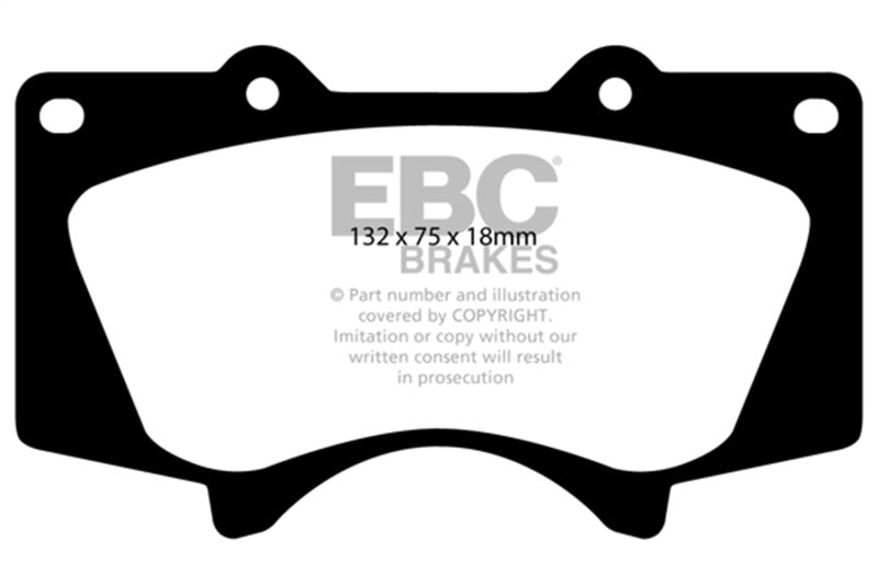 EBC Extra Duty Brake Pad Sets - EBC 10+ Lexus GX460 4.6 Extra Duty Front Brake Pads