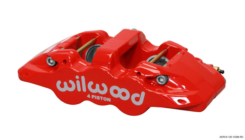 WIL Aero Caliper - Wilwood Caliper-Aero4-L/H - Red 1.88/1.62in Pistons 1.25in Disc