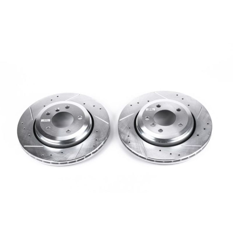 PSB Evolution Drill/Slot Rotor - Power Stop 01-06 BMW 330Ci Rear Evolution Drilled & Slotted Rotors - Pair