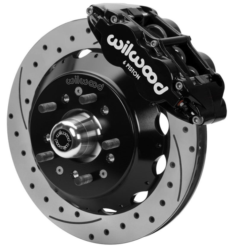 WIL Superlite Brake Kit - Wilwood 70-81 FBody/75-79 A&XBody FNSL6R Frt Brk Kit 12.88in D/S Rtr Blk Caliper Use w/ PD Spindle