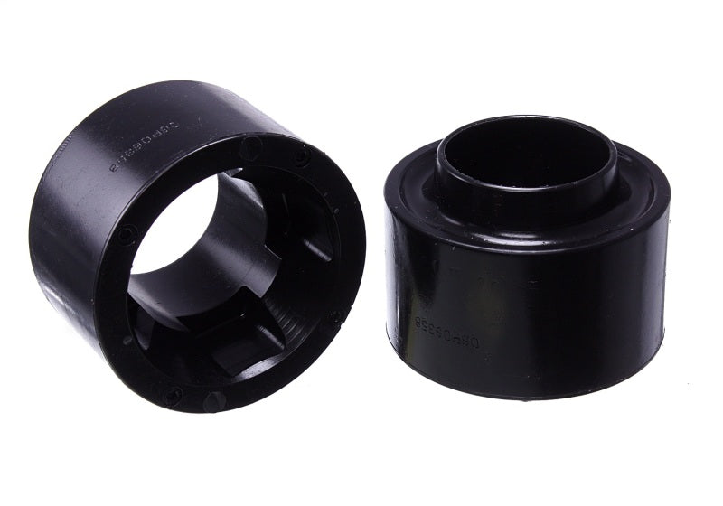 ES Spring Isolators - Black - Energy Suspension 07-17 Jeep Wrangler (JK) Black Front Coil Spring Spacer 1-3/4in Lift Set