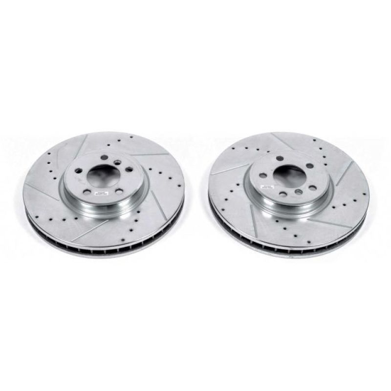 PSB Evolution Drill/Slot Rotor - Power Stop 11-18 BMW X5 Front Evolution Drilled & Slotted Rotors - Pair