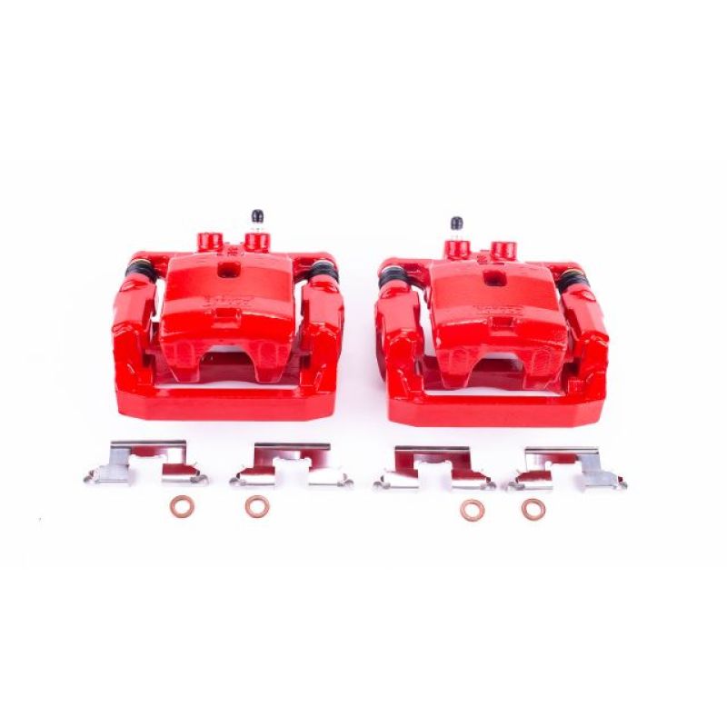 PSB Red Calipers - Power Stop 07-15 Mazda CX-9 Rear Red Calipers w/Brackets - Pair