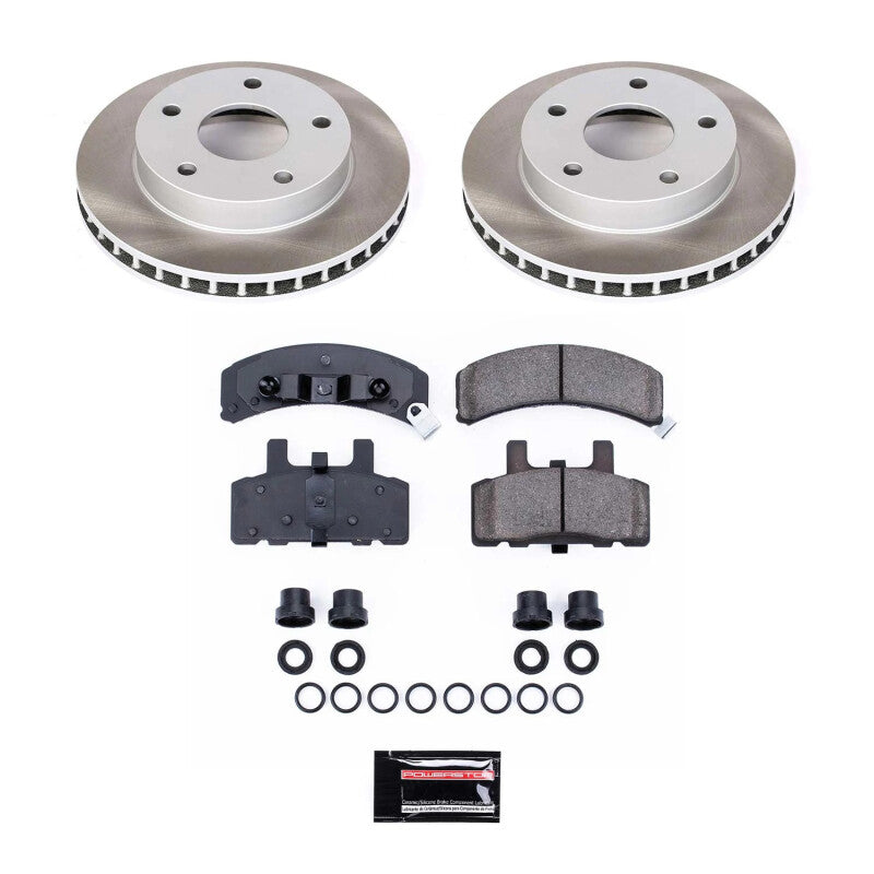PSB Semi-Coated Rotor Kits - Power Stop 94-99 Dodge Ram 1500 Front Semi-Coated Rotor Kit