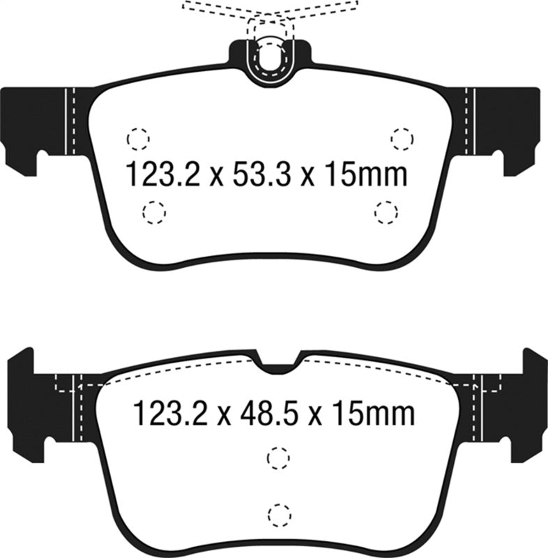 EBC Greenstuff Brake Pad Sets - EBC 2021+ Ford Bronco Sport 1.5T Greenstuff Rear Brake Pads
