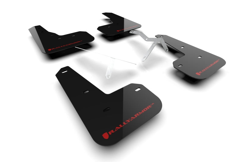 RAL UR Blk Flap/Rd Logo - Rally Armor 23-26 Acura Integra Type S Black Mud Flap w/White Logo