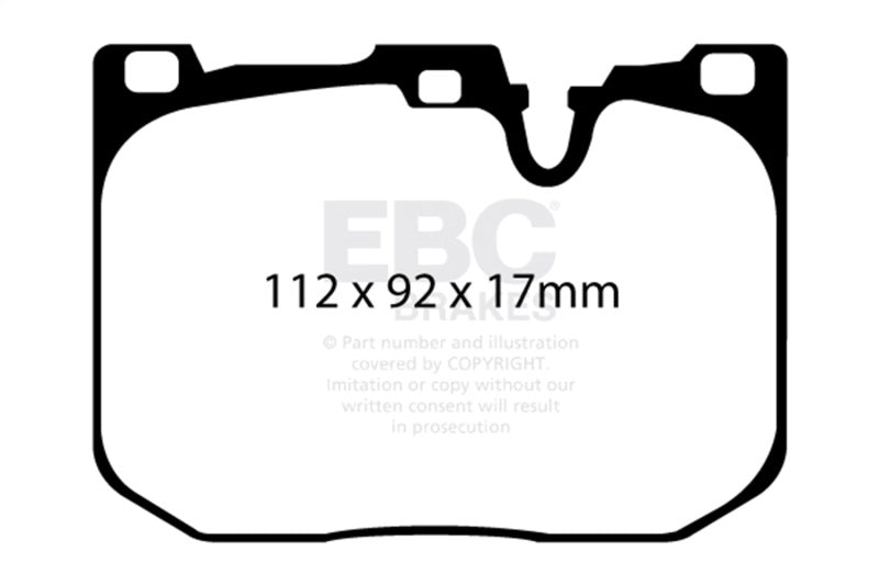 EBC Greenstuff Brake Pad Sets - EBC 14+ BMW 228 Coupe 2.0 Turbo Brembo calipers Greenstuff Front Brake Pads