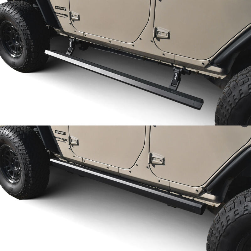WES Running Boards - Pro-e - Westin 07-18 Jeep Wrangler JK Unlimited Pro-e Electric Running Boards - Textured Black