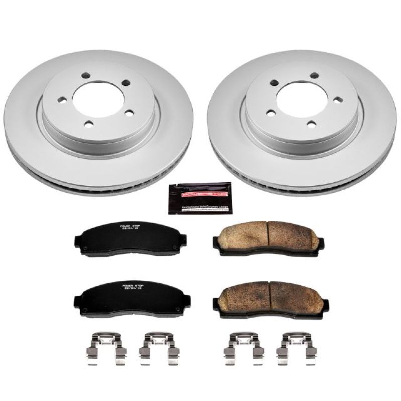 PSB Z17 Evolution Coated Kit - Power Stop 02-05 Ford Explorer Front Z17 Evolution Geomet Coated Brake Kit