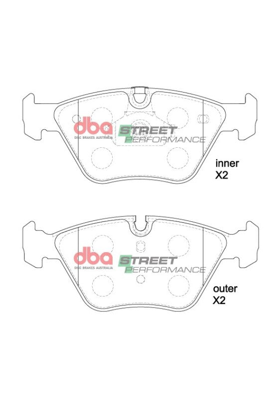 DBA SP Performance Brake Pads - DBA 01-06 BMW 330i/330Ci (E46) SP Performance Front Brake Pads