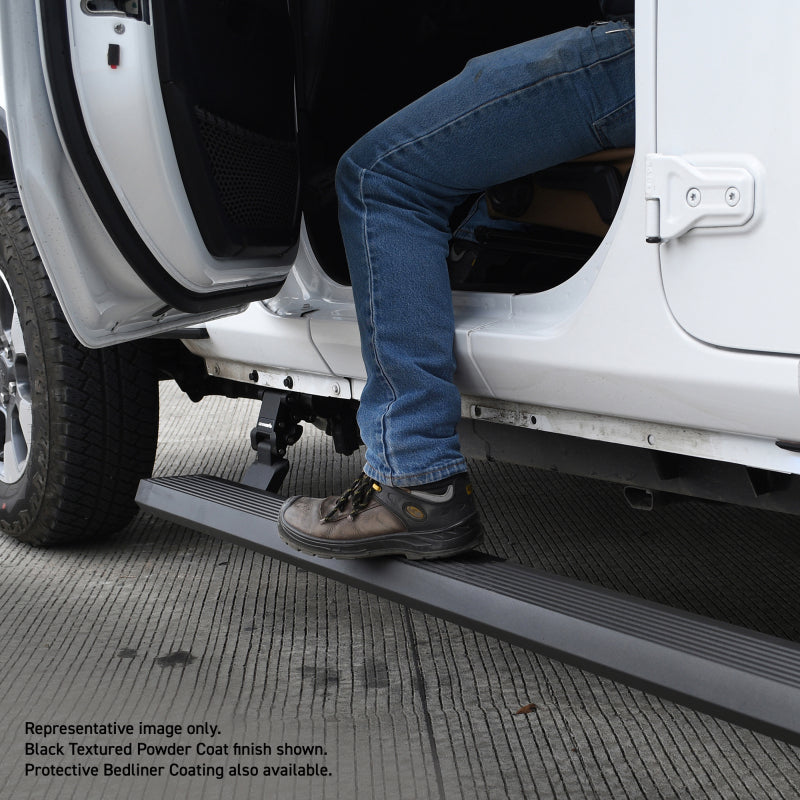 GOR RealTruck VoltStep Running Boards - RealTruck 07-17 Jeep Wrangler 4dr VoltStep Electric Running Board Kit (Cut Req.) - Tex. Blk
