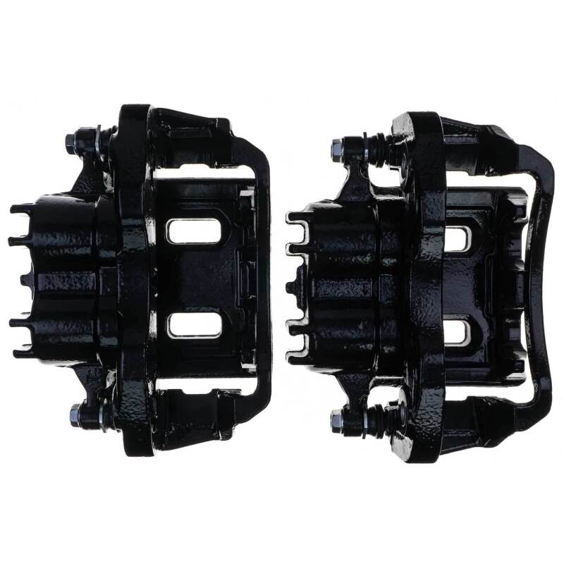PSB Black Calipers - Power Stop 00-05 Ford Excursion Rear Black Caliper - Pair w/Bracket