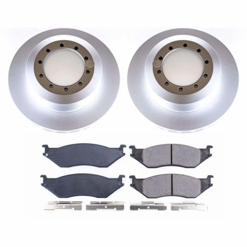 PSB Evolution Coated Rotor - Power Stop 99-01 Ford F53 Rear Z17 Coated Brake Kit