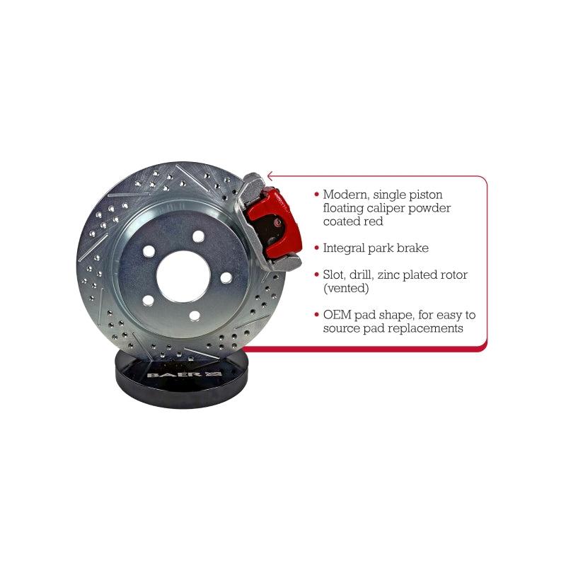 BAE Classic Series Brake Kits - Baer Brakes 78-88 GM G-Body 11.65in Classic Series Rear Brake Kit - Red