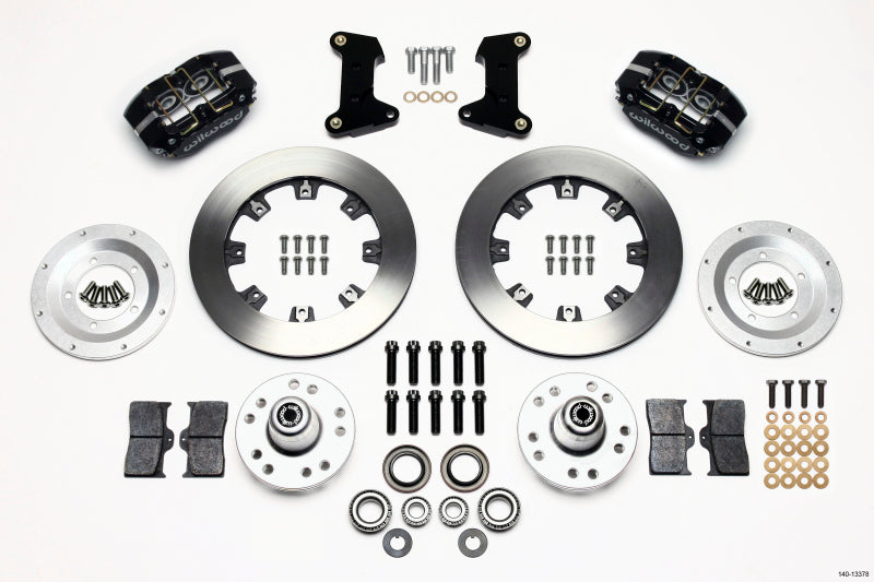 WIL Dynapro Brake Kit - Wilwood Dynapro Dust-Boot Front Kit 12.19in 74-80 Pinto/Mustang II Disc Spindle only