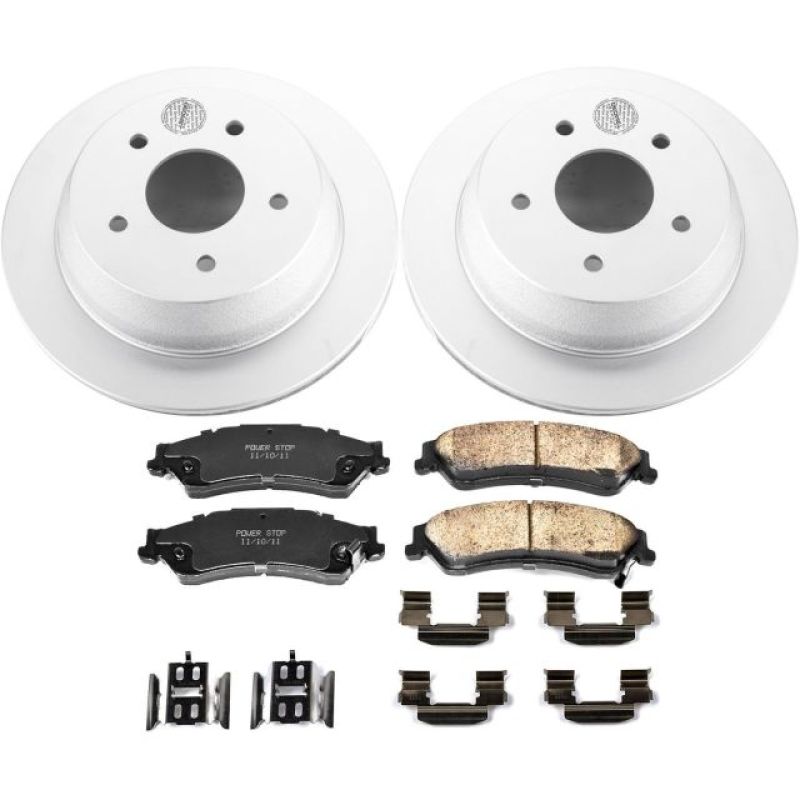 PSB Z17 Evolution Coated Kit - Power Stop 98-05 Chevrolet Blazer Rear Z17 Evolution Geomet Coated Brake Kit