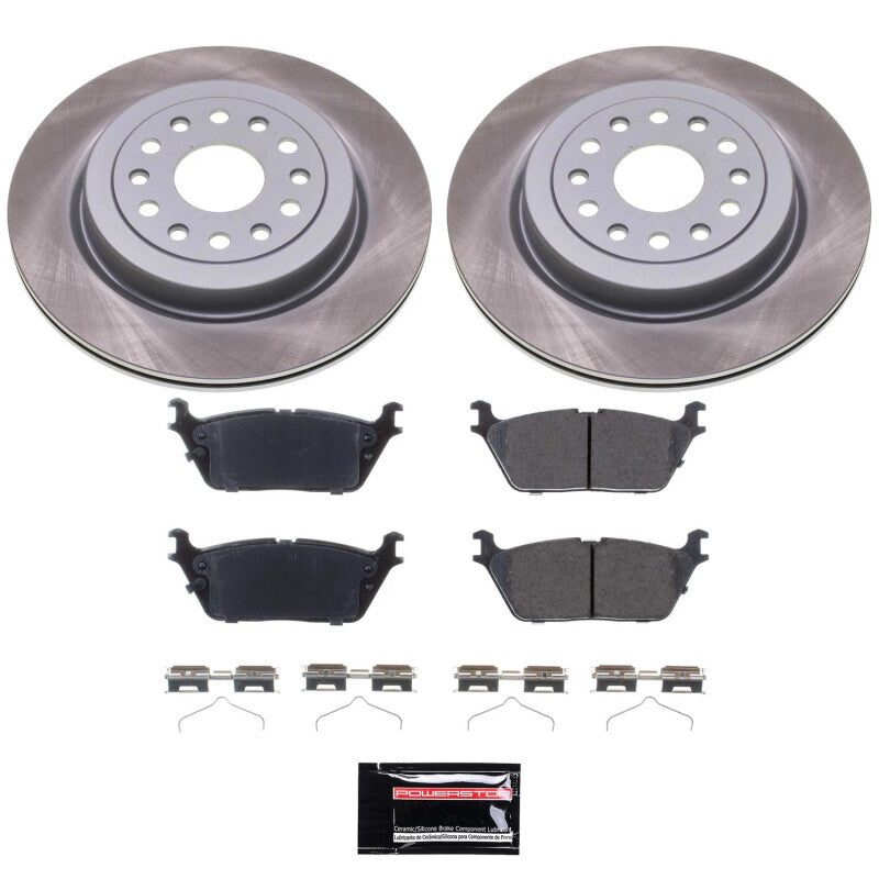 PSB Semi-Coated Rotor Kits - Power Stop 19-23 Ram 1500 Rear Semi-Coated Rotor Kit
