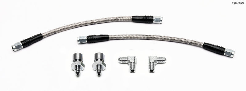 WIL Flexline Brake Hose - Wilwood GM 1500/2500 Rear (w/13in Rotor) 10in OAL Flexline Brake Hose w/Fittings