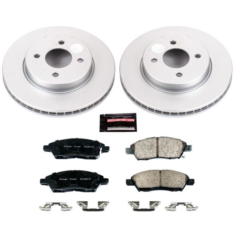 PSB Z17 Evolution Coated Kit - Power Stop 12-18 Nissan Versa Front Z17 Evolution Geomet Coated Brake Kit