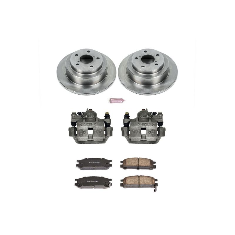 PSB Autospecialty Kit w/Cals - Power Stop 93-96 Subaru Impreza Rear Autospecialty Brake Kit w/Calipers