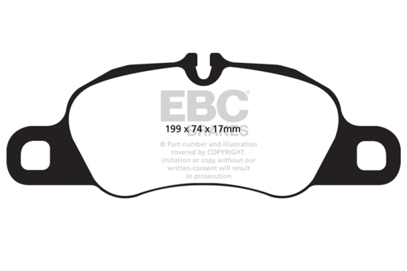 EBC Redstuff Brake Pad Sets - EBC 09-12 Porsche 911 (997) (Cast Iron Rotor only) 3.6 Carrera 2 Redstuff Front Brake Pads