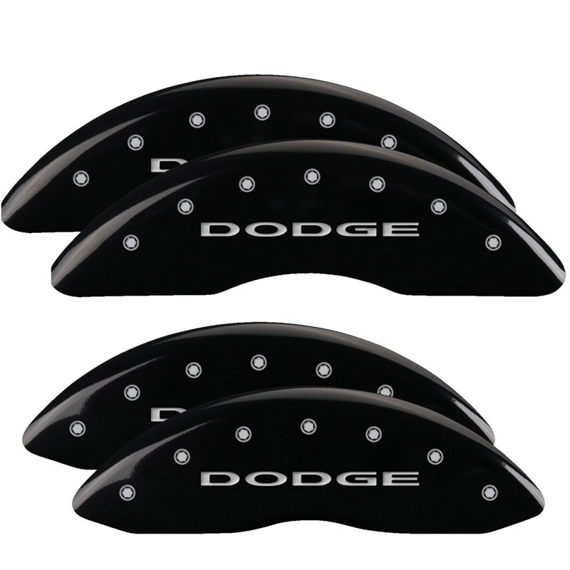 MGP Caliper Covers 4 Logo - MGP 4 Caliper Covers Engraved Front & Rear With out stripes/Dodge Black finish silver ch