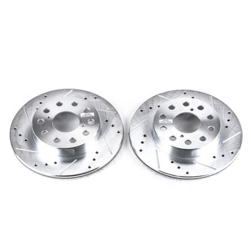 PSB Evolution Drill/Slot Rotor - Power Stop 91-95 Toyota MR2 Rear Evolution Drilled & Slotted Rotors - Pair