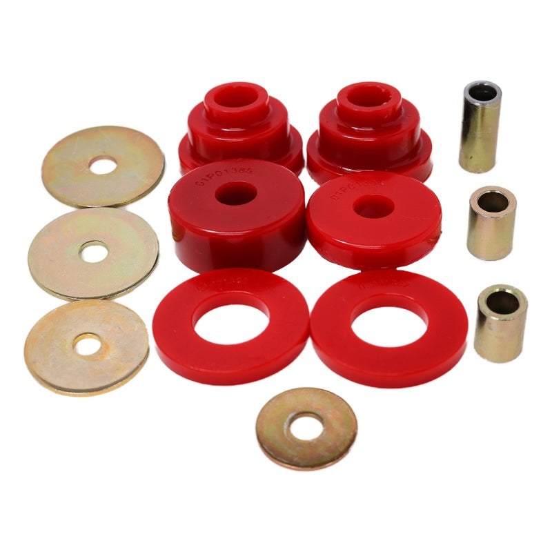ES Diff Bushings - Red - Energy Suspension 05-15 Toyota Tacoma w/ 6 Lug Rear Differential Bushing Set - Red