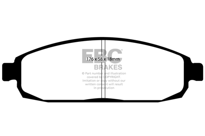 EBC Extra Duty Brake Pad Sets - EBC 05-10 Jeep Commander 3.7 Extra Duty Front Brake Pads