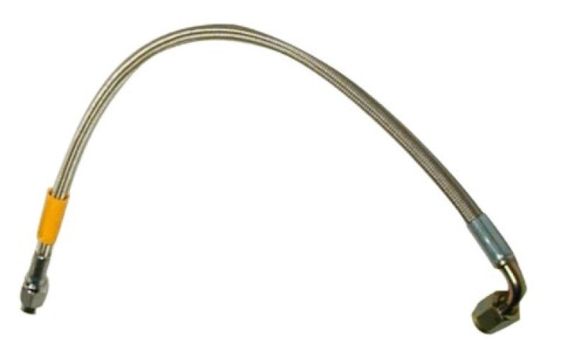 WIL Flexline Brake Hose - Wilwood Flexline Brake Line 18in OAL -3AN to -3AN Female 90 Degree