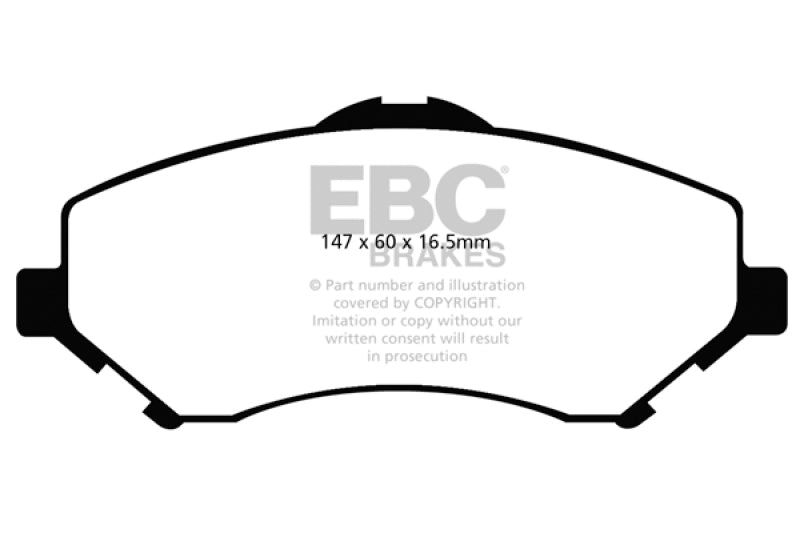 EBC Ultimax2 Brake Pad Sets - EBC 08-11 Chrysler Town & Country 3.3 Ultimax2 Front Brake Pads