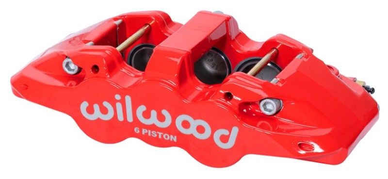 WIL Dynalite Caliper - Wilwood Caliper-Forged Dynalite w/Dust Seal-Red 4.04in Pistons 1.25 Disc