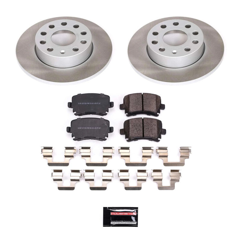 PSB Semi-Coated Rotor Kits - Power Stop 06-09 Volkswagen Rabbit Rear Semi-Coated Rotor Kit