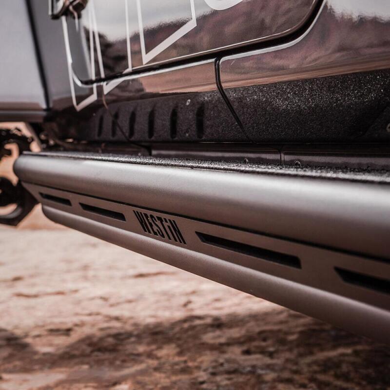 WES Snyper Rock Rail Steps - Westin/Snyper 2018+ Jeep Wrangler JL Unlimited 4DR Triple Tube Rock Rail Steps - Textured Black