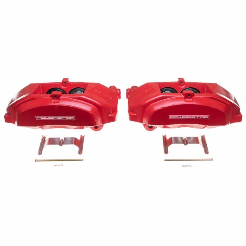 PSB Red Calipers - Power Stop 16-17 Lexus GS200t Front Red Calipers w/o Brackets - Pair