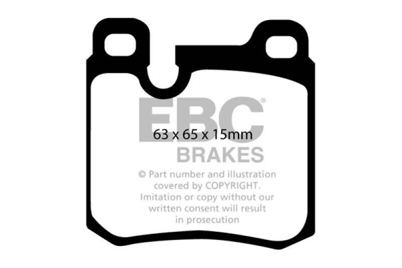 EBC Yellowstuff Brake Pad Sets - EBC 77-90 Porsche 911 3.3 Turbo Yellowstuff Rear Brake Pads