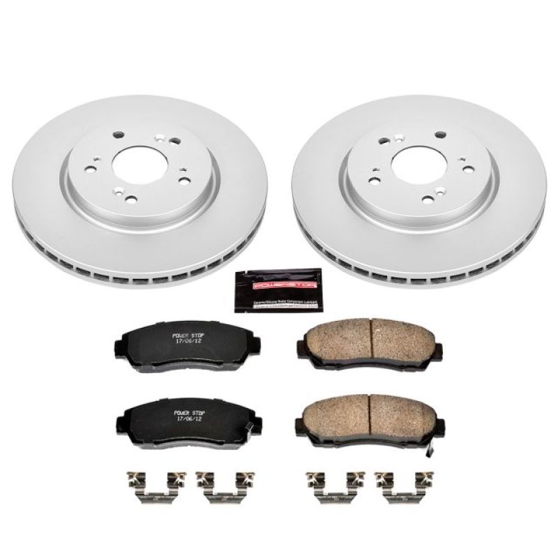 PSB Z17 Evolution Coated Kit - Power Stop 07-12 Acura RDX Front Z17 Evolution Geomet Coated Brake Kit