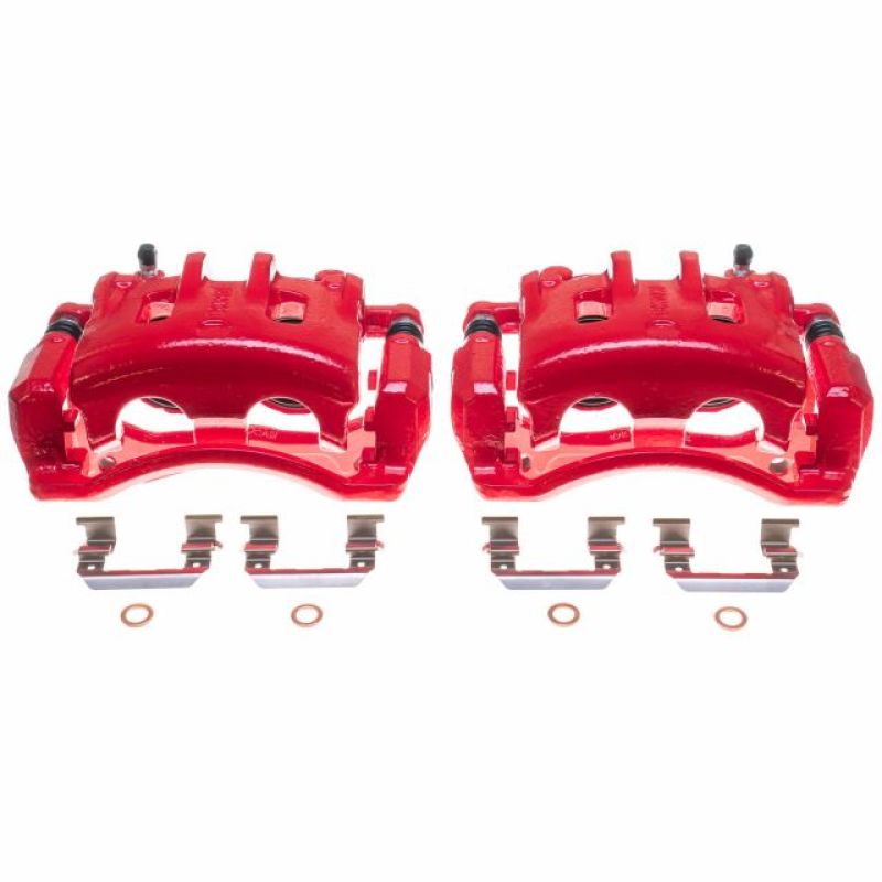 PSB Red Calipers - Power Stop 07-09 Hyundai Santa Fe Front Red Calipers - Pair