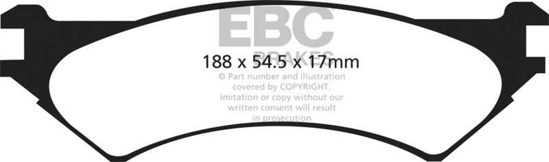 EBC Ultimax2 Brake Pad Sets - EBC 97-00 Ford Econoline E250 4.2 (4 Wheel ABS) Ultimax2 Rear Brake Pads