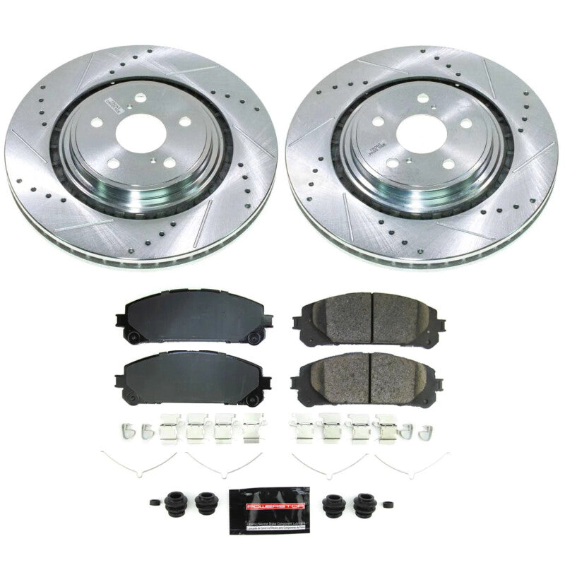 PSB Z23 Evolution Kit - Power Stop 20-22 Toyota Highlander Front Z23 Evolution Brake Kit