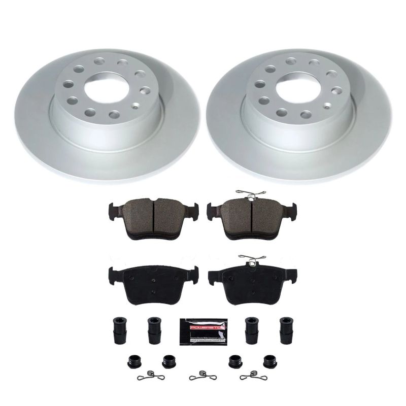 PSB Z17 Evolution Coated Kit - Power Stop 2019 Volkswagen Jetta Rear Z17 Evolution Geomet Coated Brake Kit