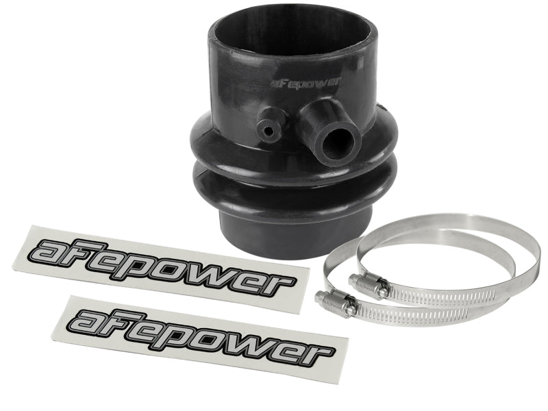 AFE Elbow Reducing Couplers - aFe Magnum FORCE Intake Coupling Kit (3-1/4 IN ID x 4-1/2 IN L) Straight Bellow-Coupler - Black