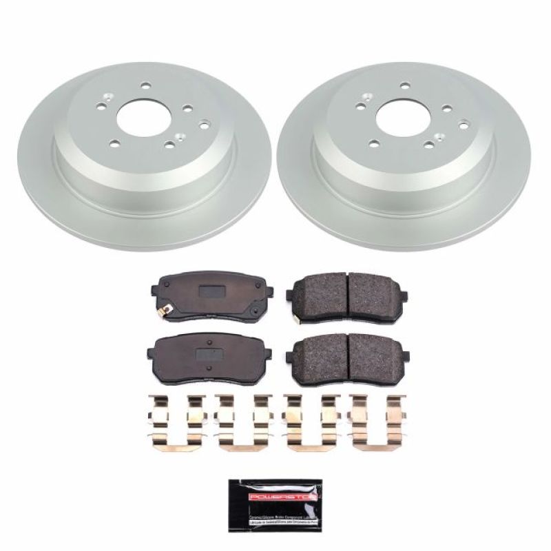 PSB Z17 Evolution Coated Kit - Power Stop 07-12 Hyundai Veracruz Rear Z17 Evolution Geomet Coated Brake Kit