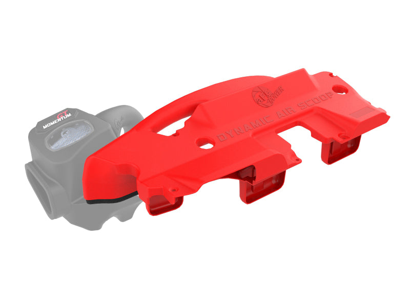 AFE Air Scoops - aFe POWER Red Edition Dynamic Air Scoop XL for Intake Kits 50-70119D and 50-70119R