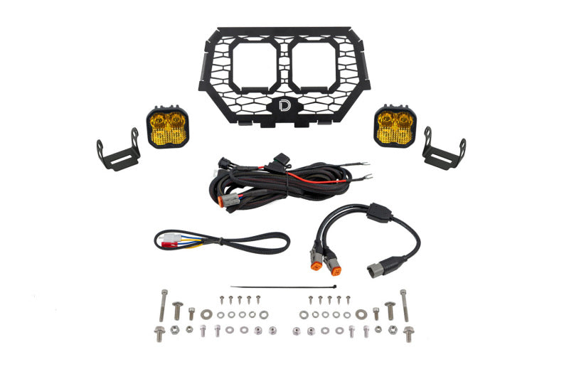 DIO Powersport LED Grille Kit - Diode Dynamics 14-18 Polaris RZR XP Stage Series LED Grille Kit - Pro Yellow Combo
