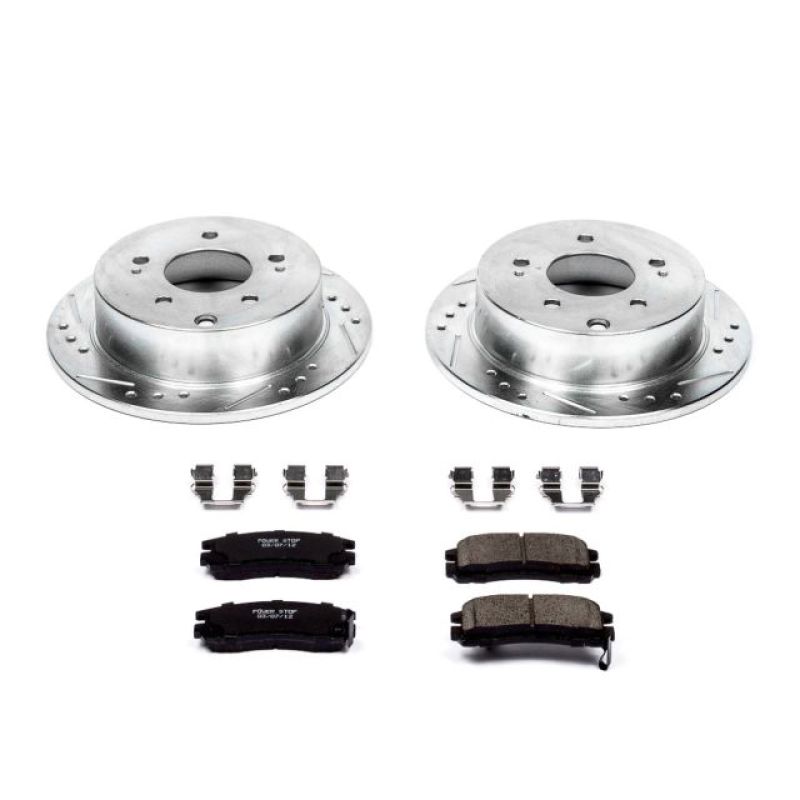 PSB Z23 Evolution Kit - Power Stop 06-12 Mitsubishi Eclipse Rear Z23 Evolution Sport Brake Kit