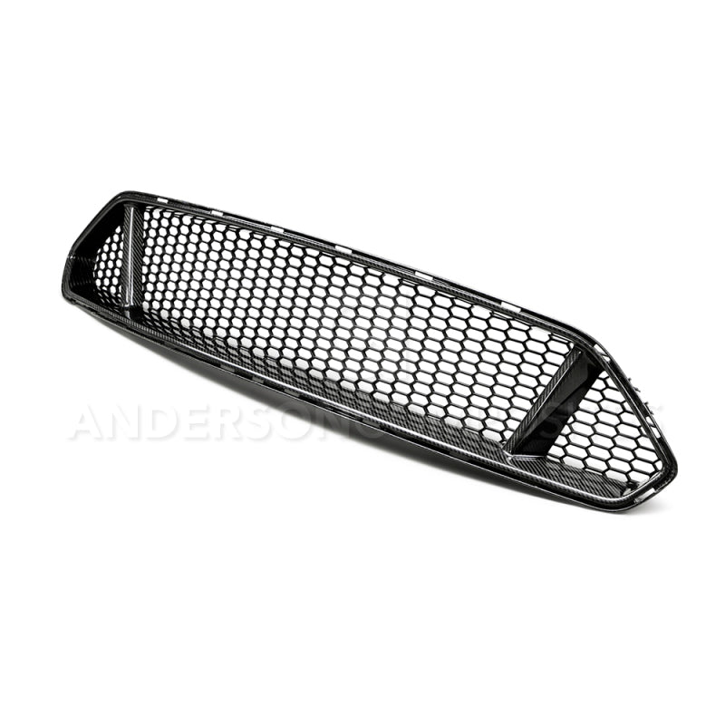 AND Front Grilles - Anderson Composites 2018 Ford Mustang Type-GT Carbon Fiber Upper Grille