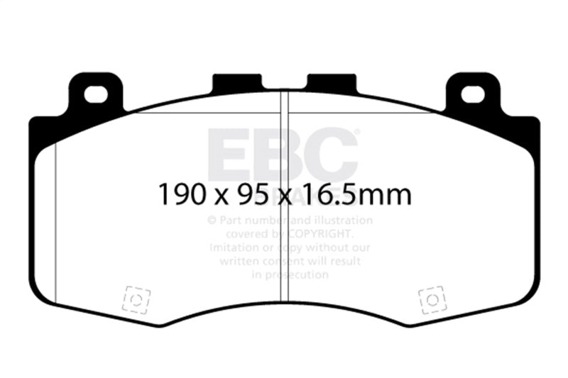 EBC Yellowstuff Brake Pad Sets - EBC 2018+ Jeep Grand Cherokee Trackhawk Yellowstuff Front Brake Pads